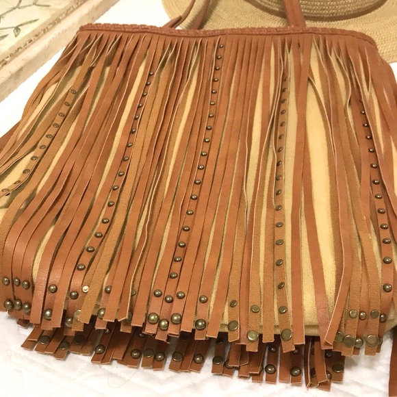 Charming Charlie Ryder Studded Fringe Handbag - Picture 5 of 16